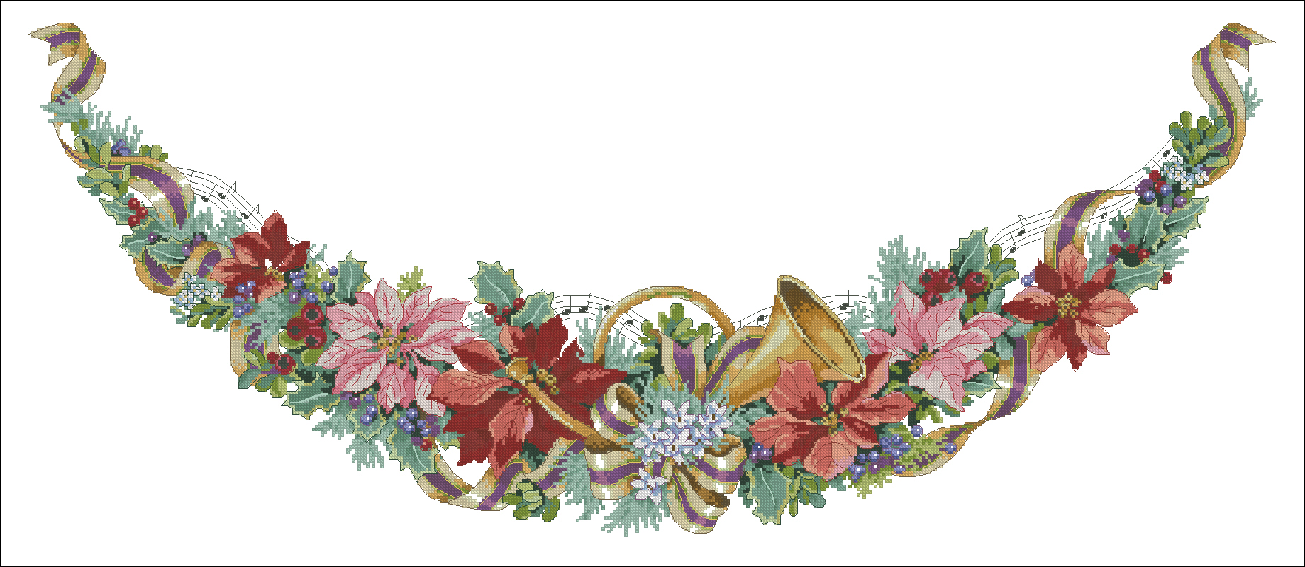 Cross Stitching Blog » Archive » Holiday Harmony Tree Skirt (Dimensions 08671)